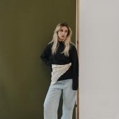 Hand Knitted Alpaca Wool Headscarf: Light Grey Lace Triangle Shawl