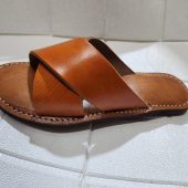 Handmade Moroccan Leather Sandals For Women – Brown Flat Criss-cross Slip-on – Artisan Summer Shoes By Artisanmoroccatelier – Sizes 37–42 Eu