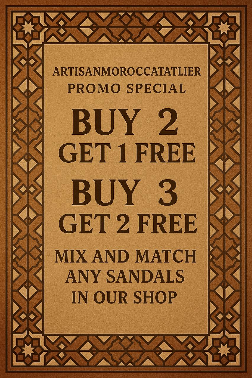 Moroccan Leather Sandals For Men – Handmade Brown Slip-on Summer Gift Shoes