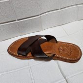 Criss Cross Moroccan Sandals For Women – Handmade Leather Flats, Minimalist Summer Shoes, Open Toe Artisanal Footwear, Boho Moroccan Flats