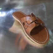 Handmade Moroccan Leather Sandals For Women – Brown Flat Shoes Gift