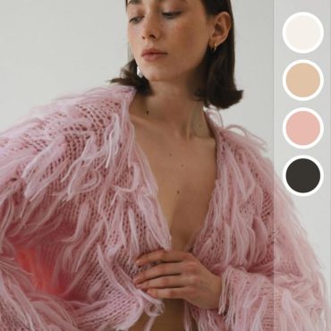 Handmade Pink Alpaca Merino Cardigan: Cropped Wool Knit Jacket