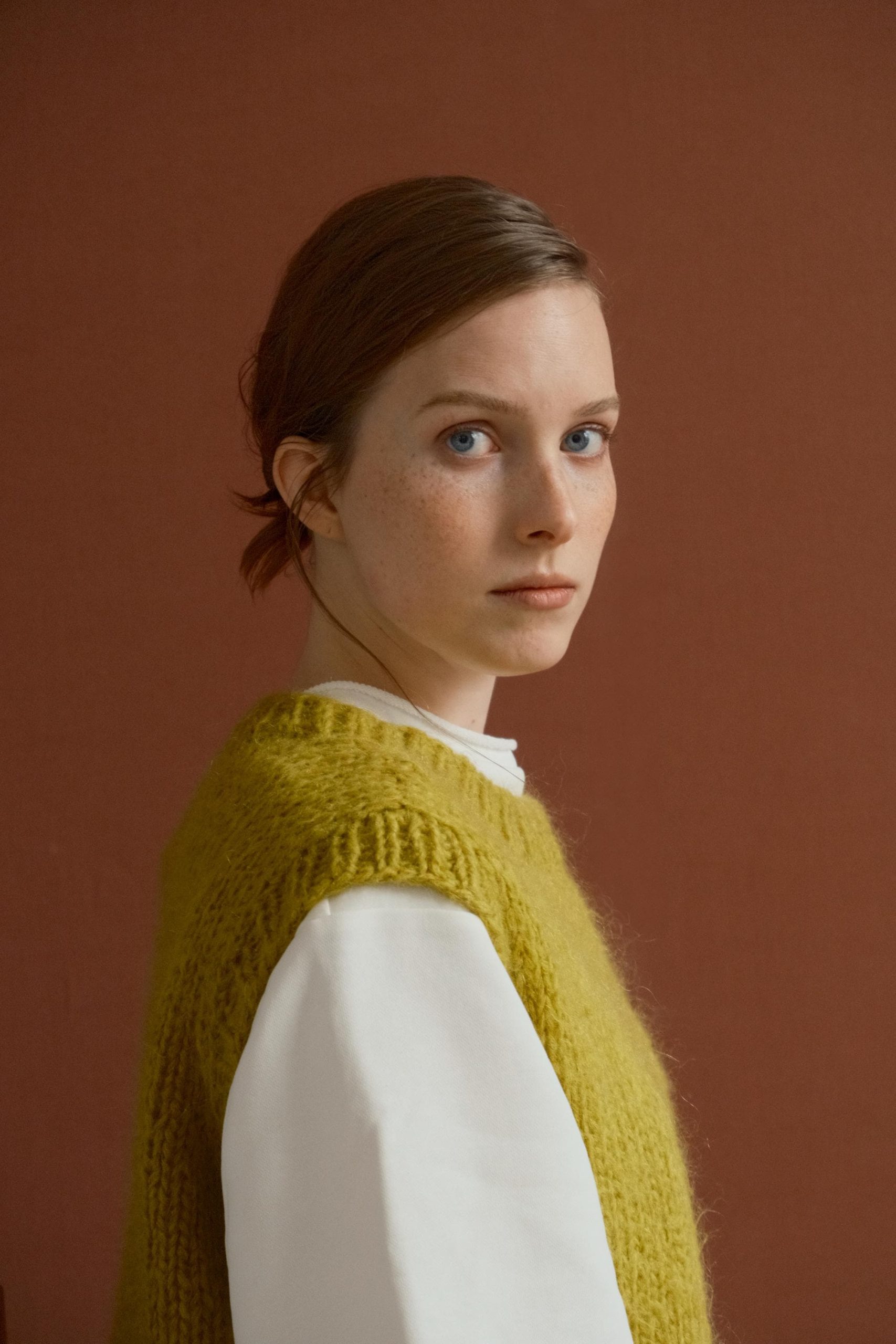 Hand-knitted Green Mohair Vest: Women's Cozy Knitwear