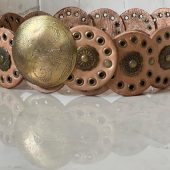 Leather Concho Belt 107 Cm (42.1 In) – Vintage Medieval Waist Belt Gift For Women