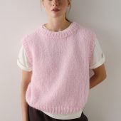 Hand-knitted Pink Mohair Vest: Women's Cozy Knitwear